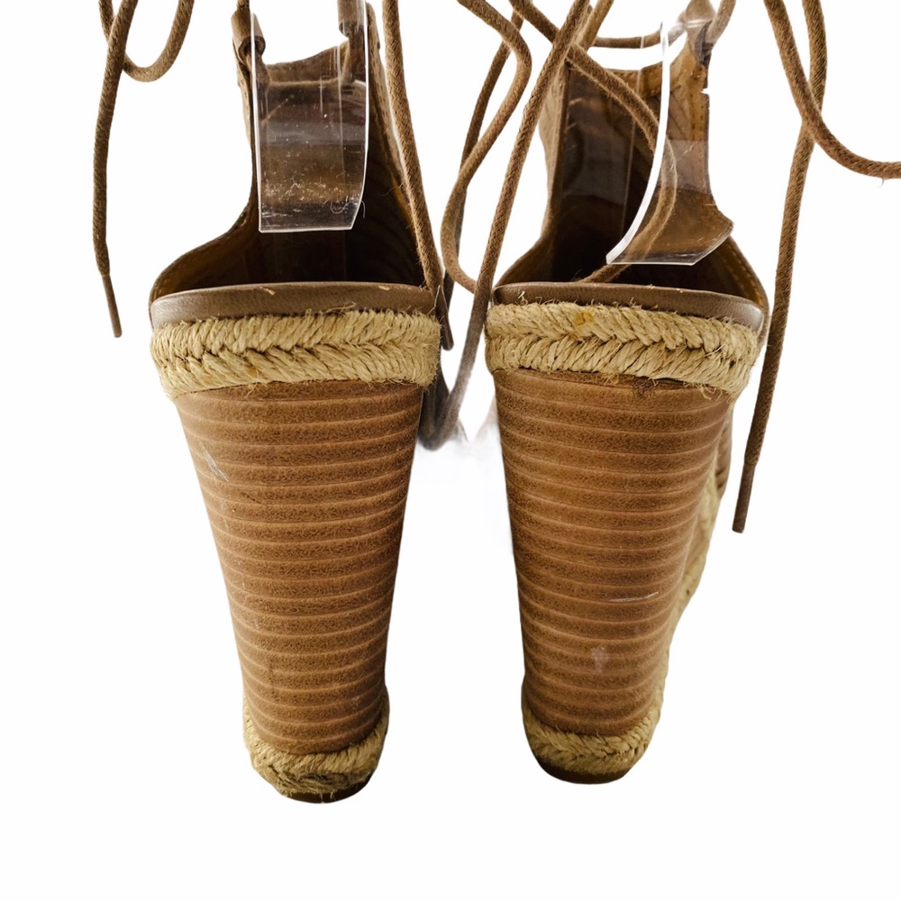 Lucky Brand Laceey Leather Wedge Peep Toe Sandal - Picture 9 of 15